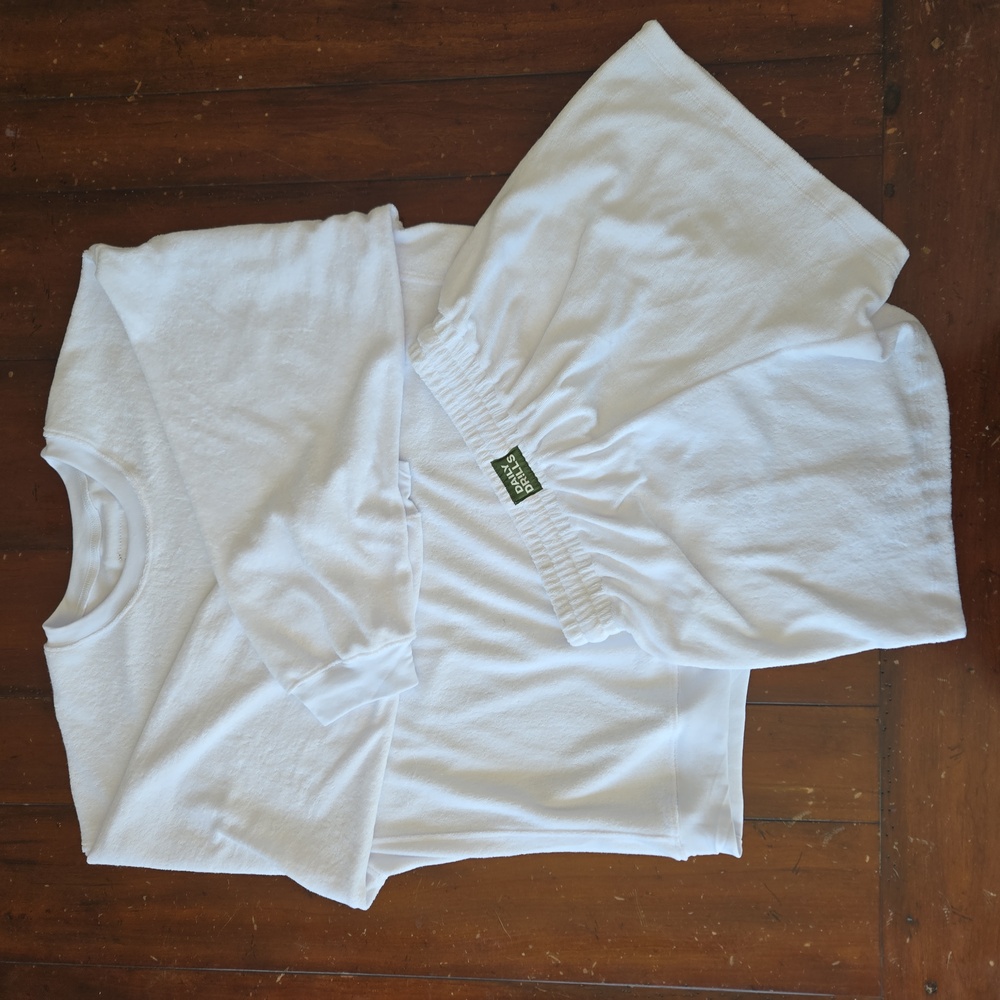 Daily Drills White Sweatshirt and Shorts Set